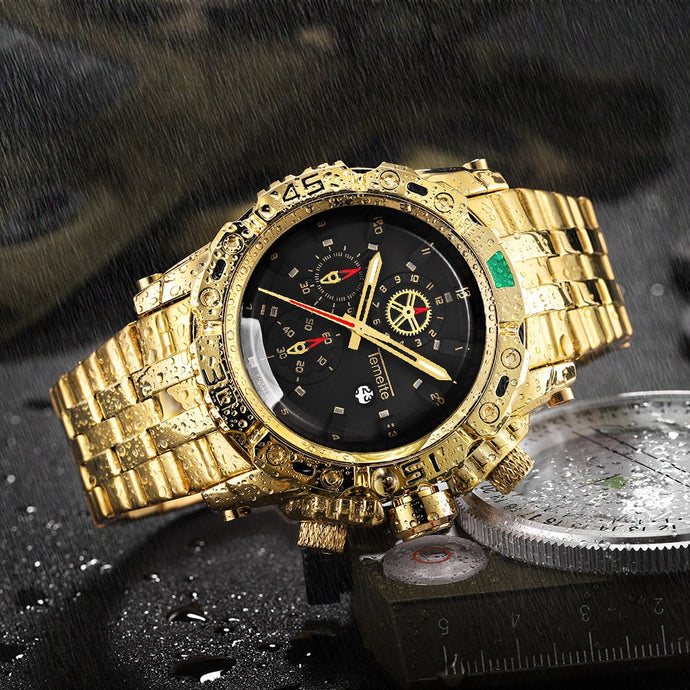 Golden Men Quartz Wristwatches
