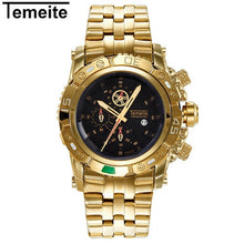 Load image into Gallery viewer, Golden Men Quartz Wristwatches